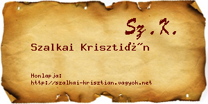 Szalkai Krisztián névjegykártya