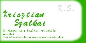 krisztian szalkai business card